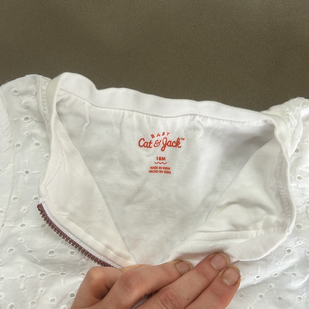 White Pointelle Spring Jacket - Picture 2 of 4